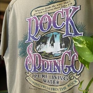 ❌SOLD❌ 1995 Vintage Witness Wear ‘Rock Springs Pure Living Water’ Shirt